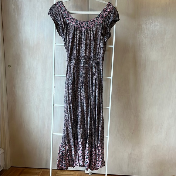 VINTAGE ADINI 70s Ditsy Floral True Wrap Dress Size S - Picture 1 of 14